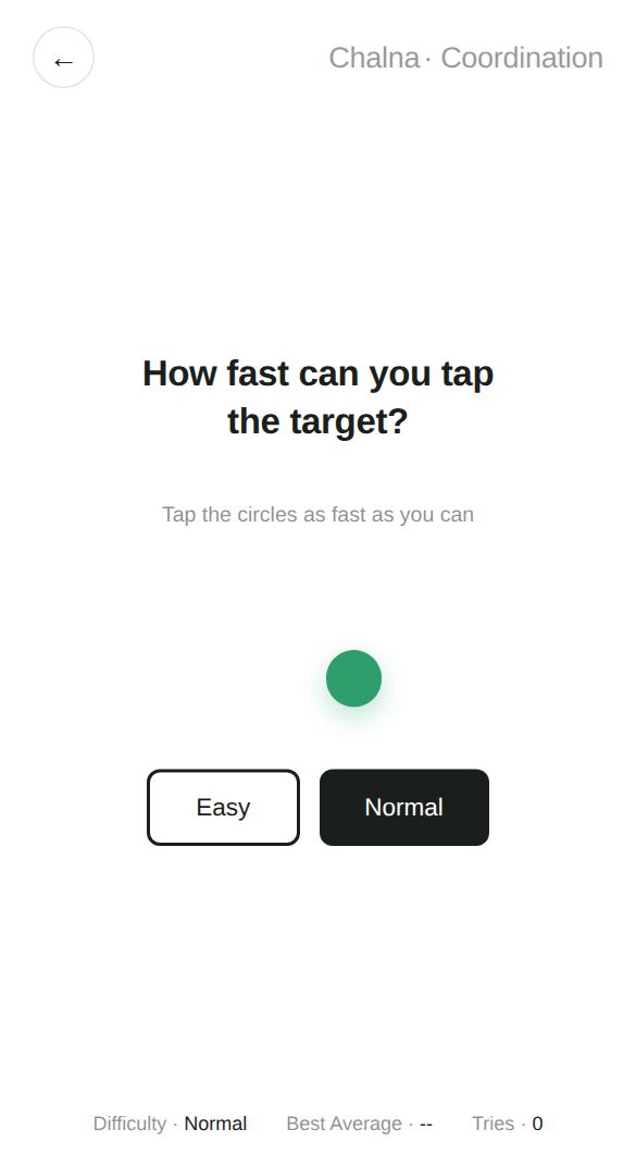 Coordination start screen